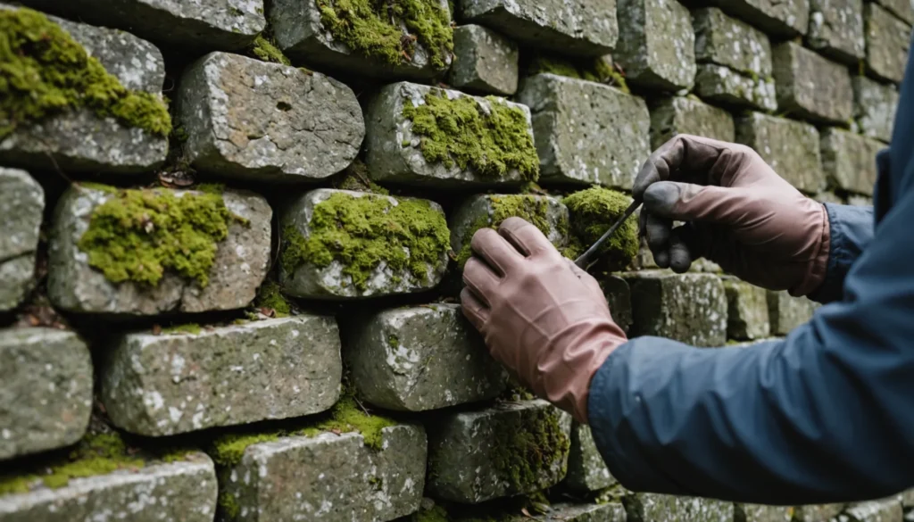 fissure dans un mur en pierre