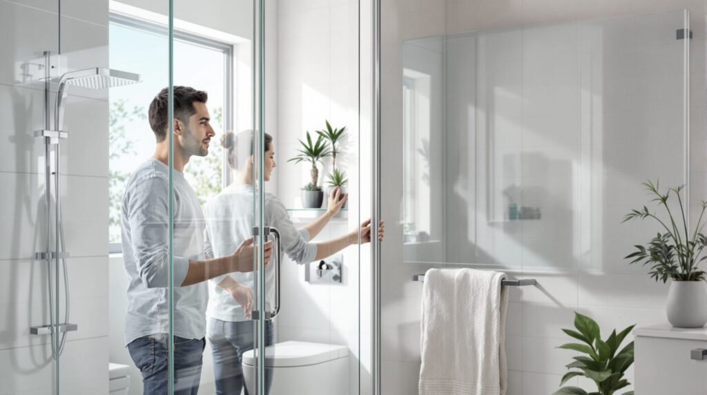 paroi douche verre