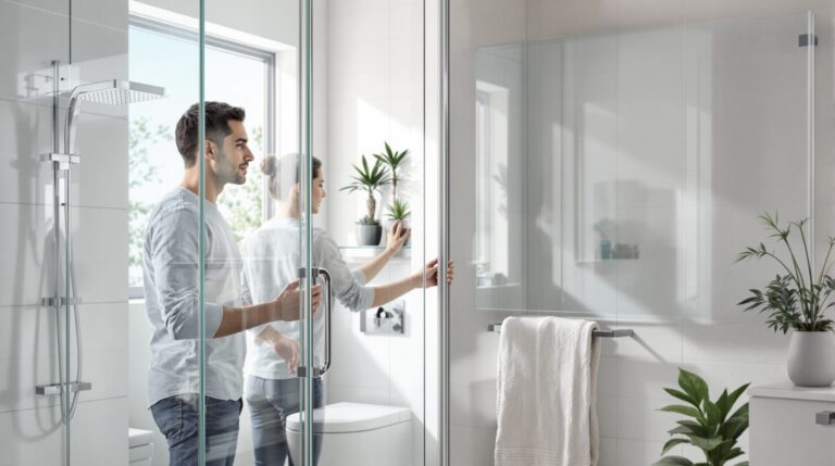 paroi douche verre