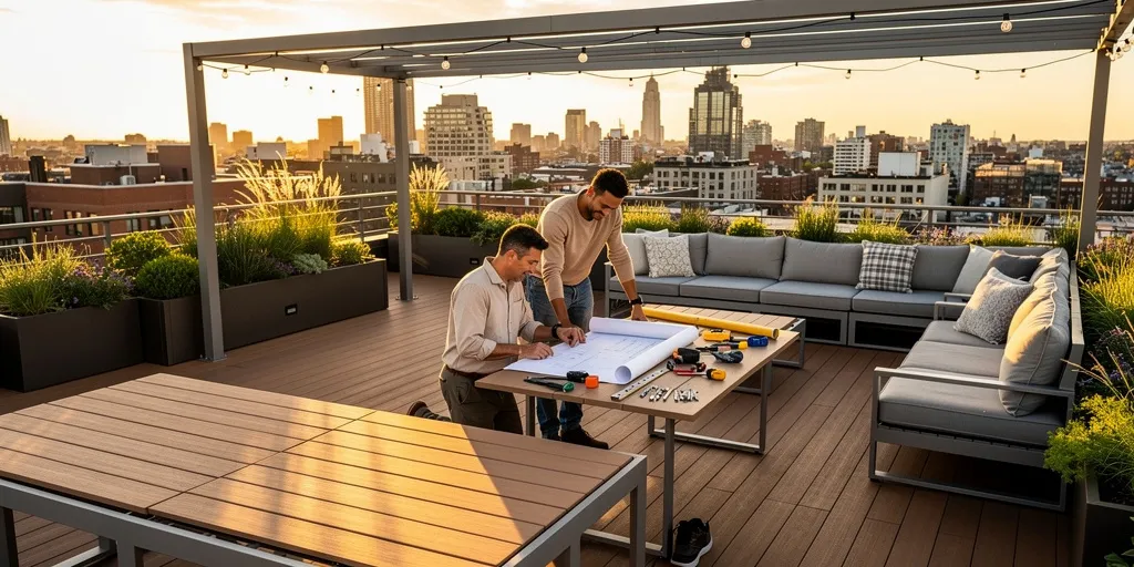 aménagement rooftop toit terrasse